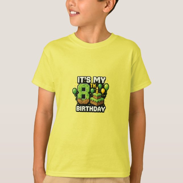 Camiseta de cumpleaños para gamers – Diseño de cum (Anverso)