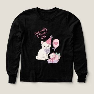 Camiseta de cumpleaños para niñas de 4 años con di