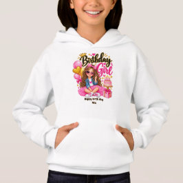 Camiseta de Cumpleaños para Niñas Rosa y Dorado