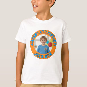 Camiseta de cumpleaños para niños con tema deporti