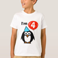 Camiseta de cumpleaños para niños de cuatro años