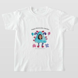 Camiseta de cumpleaños para niños, monstruo de tri