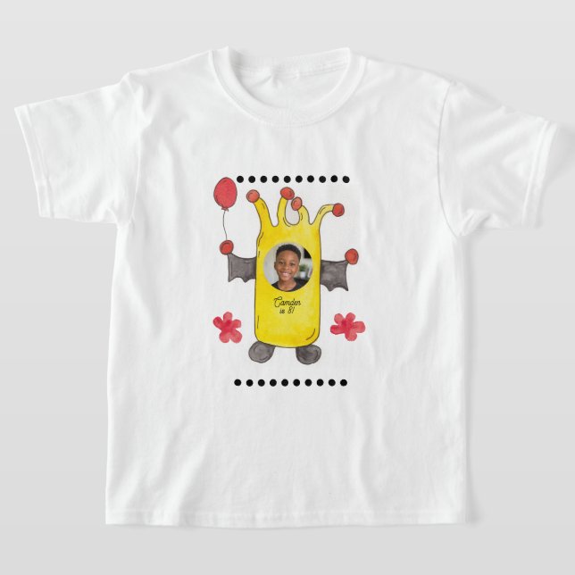 Camiseta de cumpleaños para niños, monstruo murcié (Distribución)