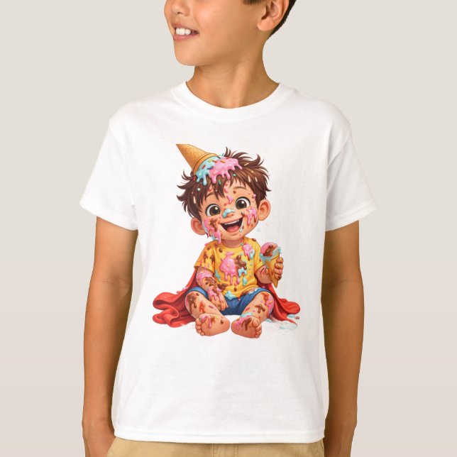 Camiseta de cumpleaños para niños pequeños con hel (Anverso)