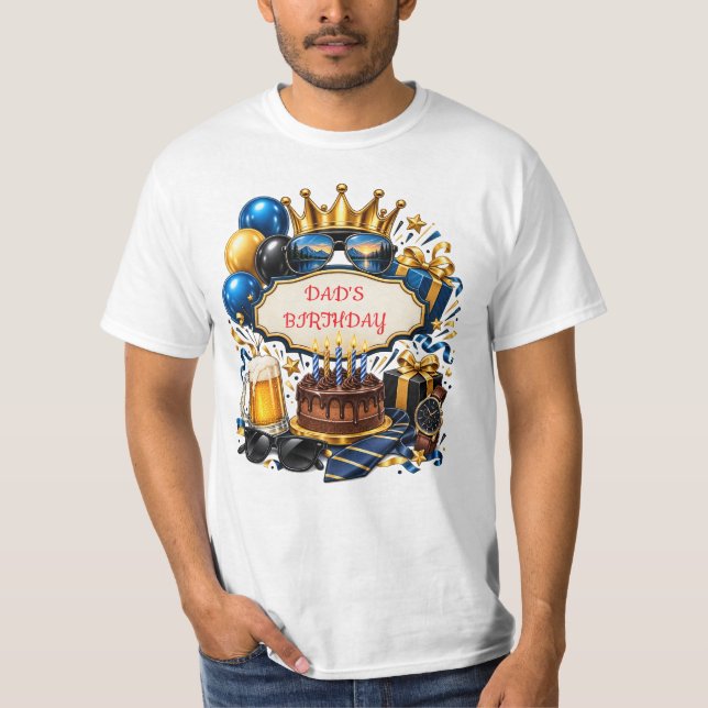 Camiseta de cumpleaños para papá regalo de cumplea (Anverso)
