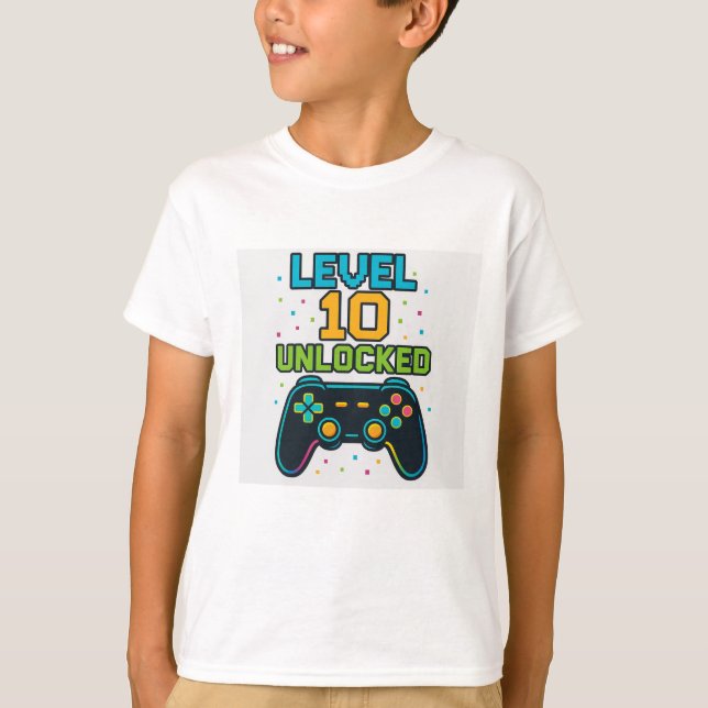 Camiseta de cumpleaños para un niño de 10 años (Anverso)