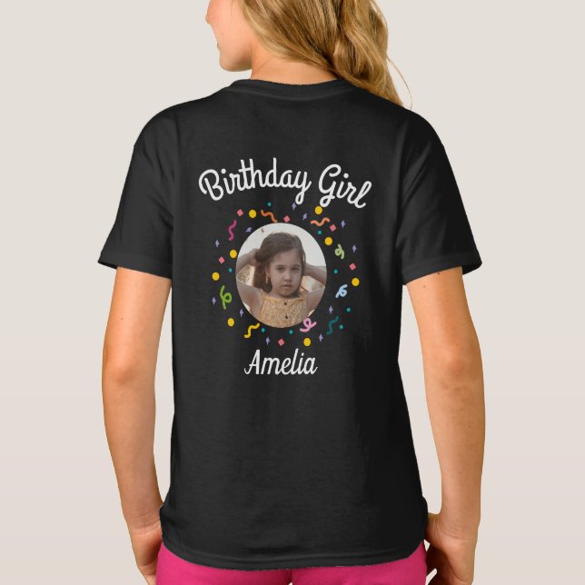 Camiseta de cumpleaños personalizada con edad y fo (Reverso)