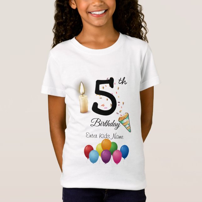 Camiseta de cumpleaños personalizada para niños (Anverso)