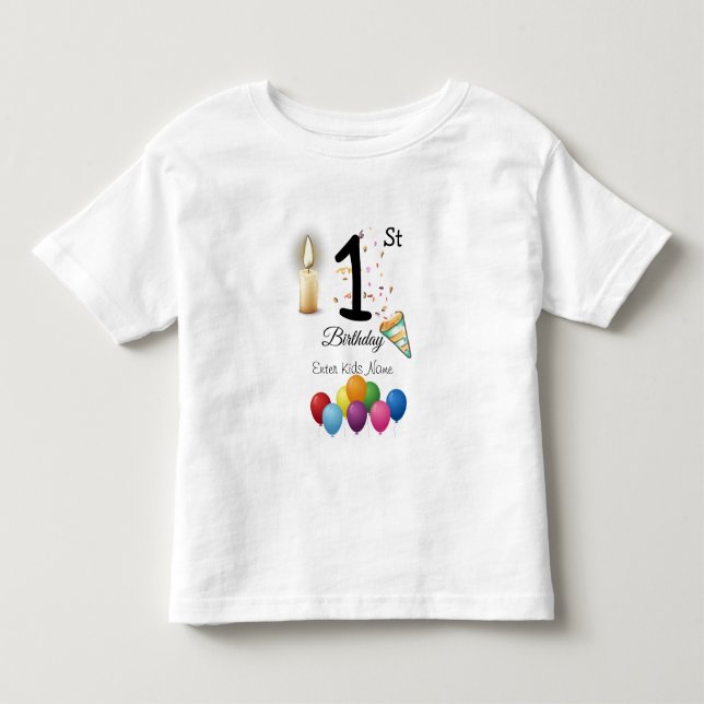 Camiseta de cumpleaños personalizada para niños (Anverso)