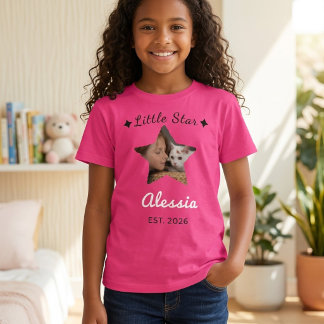 Camiseta de cumpleaños personalizada rosa linda pa