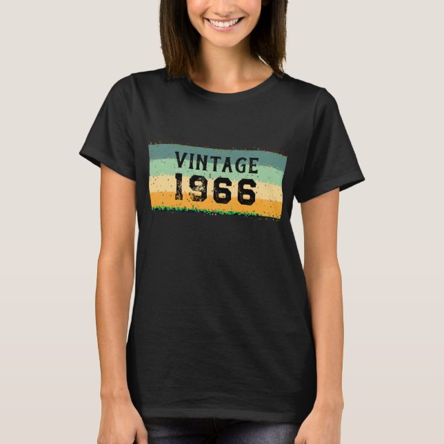 Camiseta de cumpleaños personalizada | Vintage 196 (Anverso)