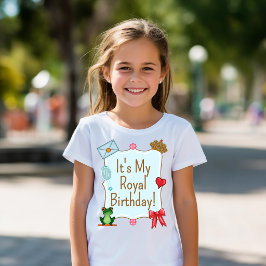 Camiseta de cumpleaños real para niñas