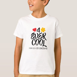Camiseta de cumpleaños Retro 4 Ever Cool Kids