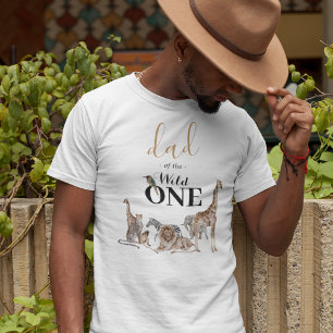 Camiseta de cumpleaños safari del salvaje uno para