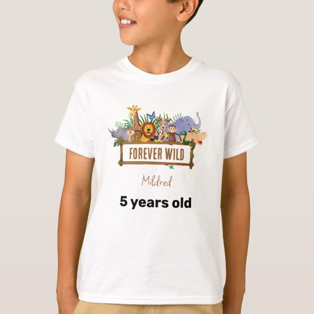 Camiseta de cumpleaños salvaje para siempre (Anverso)
