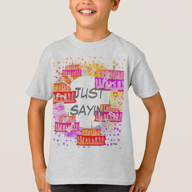 Camiseta de cumpleaños sólo dice HAMbyWG (Anverso)