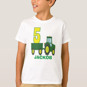 Camiseta de cumpleaños Tractor - personalizada po