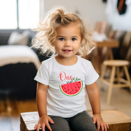 Camiseta de cumpleaños Uno en un Melón Bebé