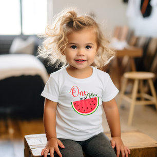 Camiseta de cumpleaños Uno en un Melón Bebé