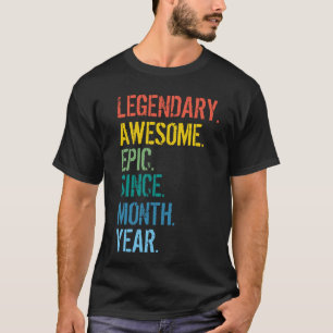 Camiseta de cumpleaños y mes de personalizado