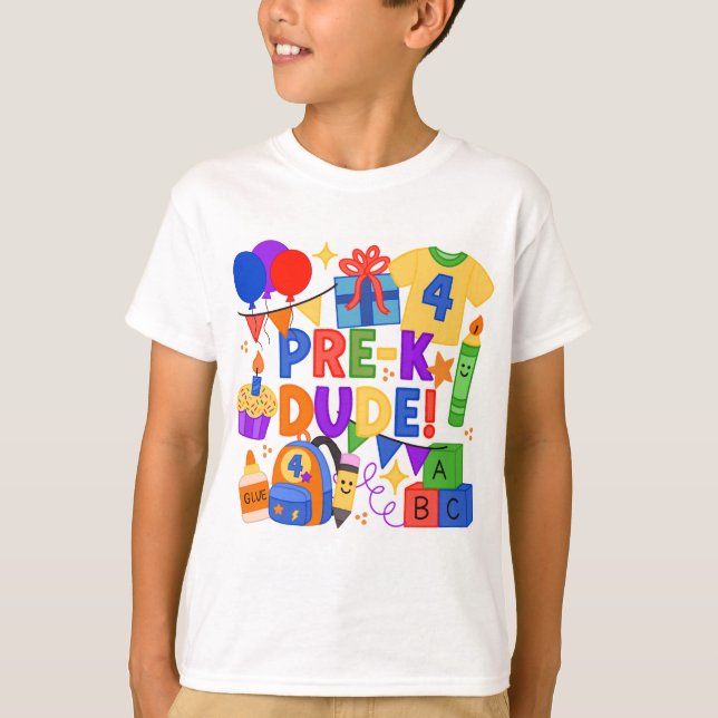 Camiseta de cumpleaños y primer día de clase para  (Anverso)