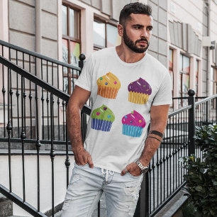 Camiseta de Cupcakes Decorados