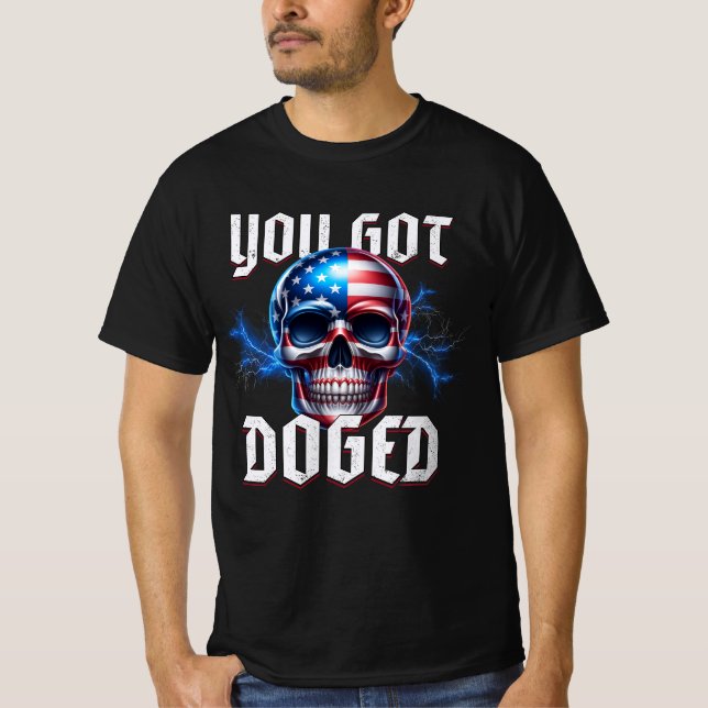 Camiseta de D.O.G.E. "Tienes DOGED" (Anverso)