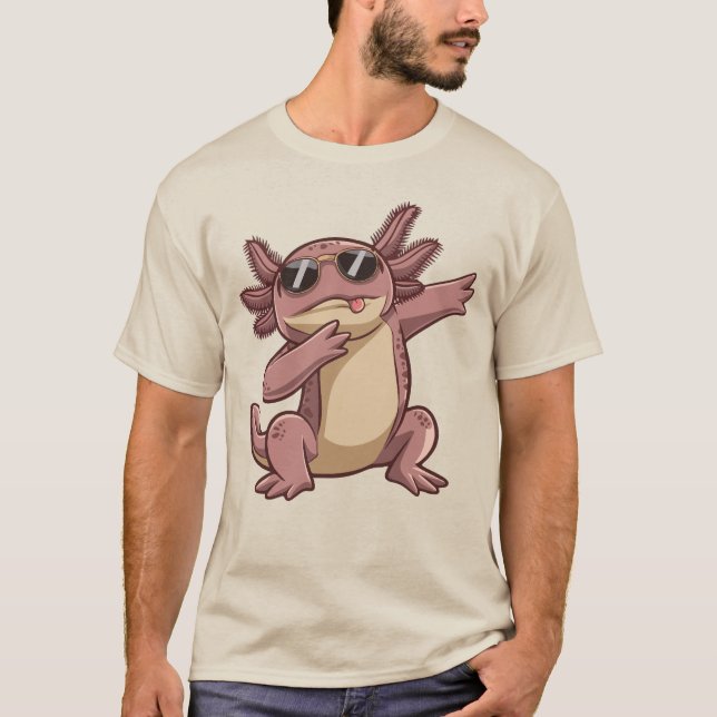 Camiseta de Dabbing Axolotl - Divertido salamandra (Anverso)