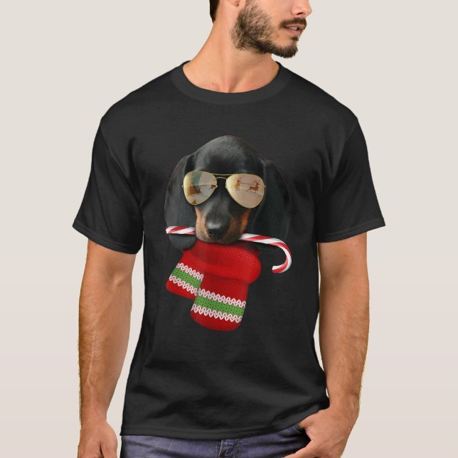 Camiseta de Dachshund Navidades ricas regalo Perro (Anverso)