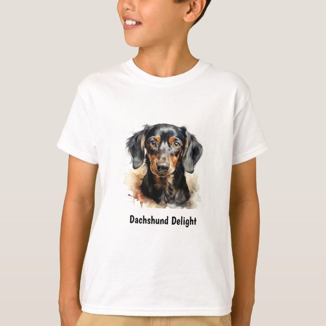 Camiseta de Dachshund para niño (Anverso)