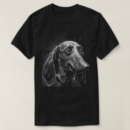 Camiseta de Dachshund Scratchboard