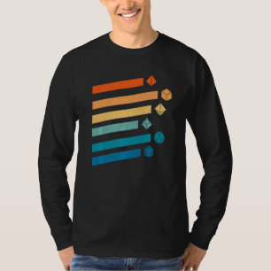 Camiseta de Dados de Mazmorras Retro D20 Dragones