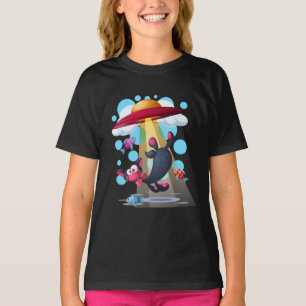 Camiseta de dama de OVNI bajo el agua
