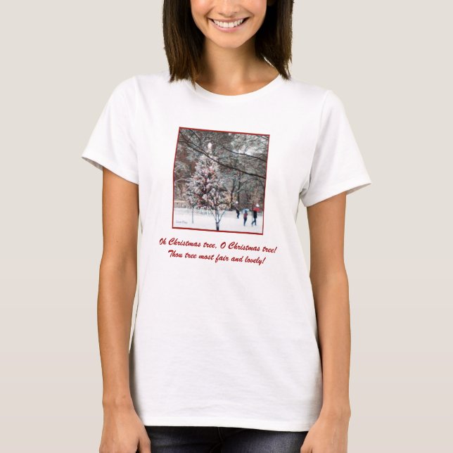Camiseta de Dama 'O Christmas Tree' (Anverso)