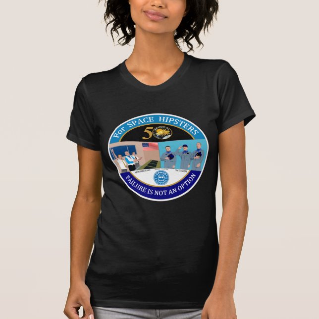 Camiseta de damas 50th Space Hipsters Apollo 13 (Anverso)