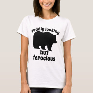 camiseta de damas alegre y graciosamente feroz