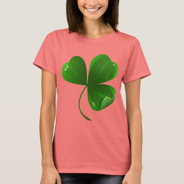 Camiseta de damas con shamrock (Anverso)
