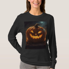 Camiseta de Damas de Jack-o-Lantern