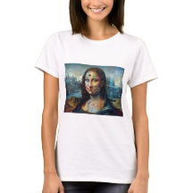 Camiseta de Damas Futurista Mona Lisa