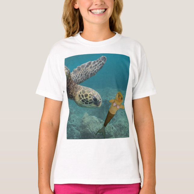 Camiseta de Danni la Sirena bajo el agua (Anverso)