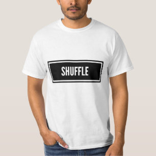 Camiseta de danza de Shuffle en blanco y negro