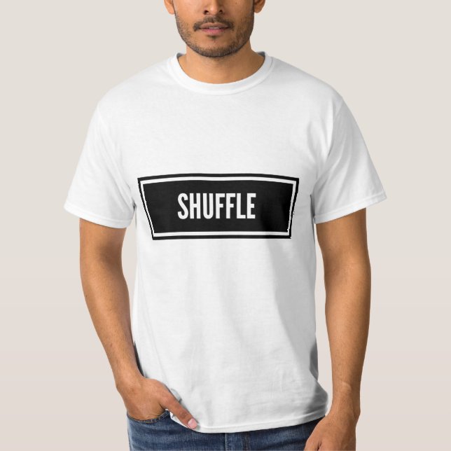 Camiseta de danza de Shuffle en blanco y negro