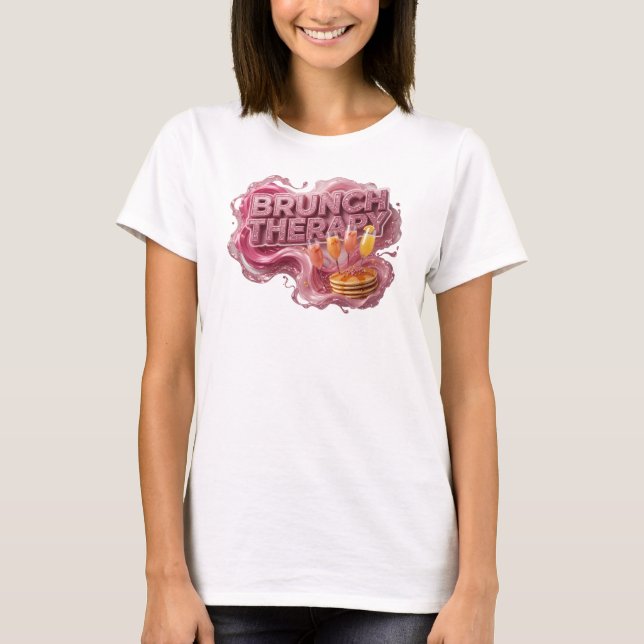 Camiseta de declaración Clean Red BRUNCH THERAPY (Anverso)