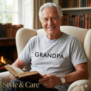Camiseta de Declaración de Abuelo con Diseño de Te