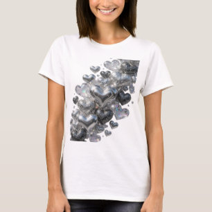 Camiseta de declaración FRESH SILVER HEARTS OF GLI