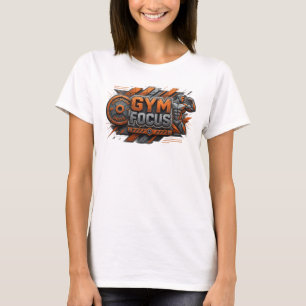 Camiseta de declaración GYM FOCUS rosa atrevida