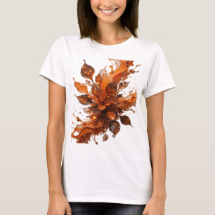 Camiseta de Declaración Naranja Brillante FLUJO NA