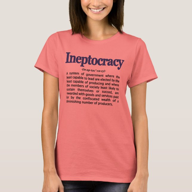Camiseta de definición de ineptocracia (Anverso)