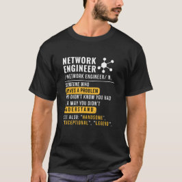 Camiseta de definición de ingeniero de red