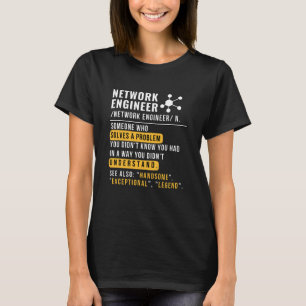 Camiseta de definición de ingeniero de red